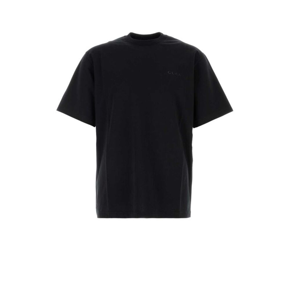 Gucci Men Black Stretch Cotton Blend T-Shirt